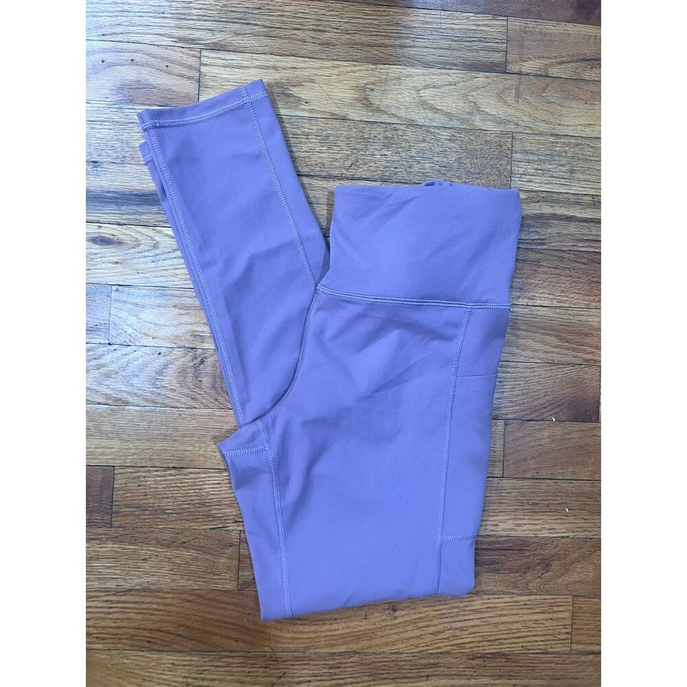Fengbay Women's High-Waisted Yoga Leggings with Pockets - Soft Mauve - Size L - Picture 3 of 7